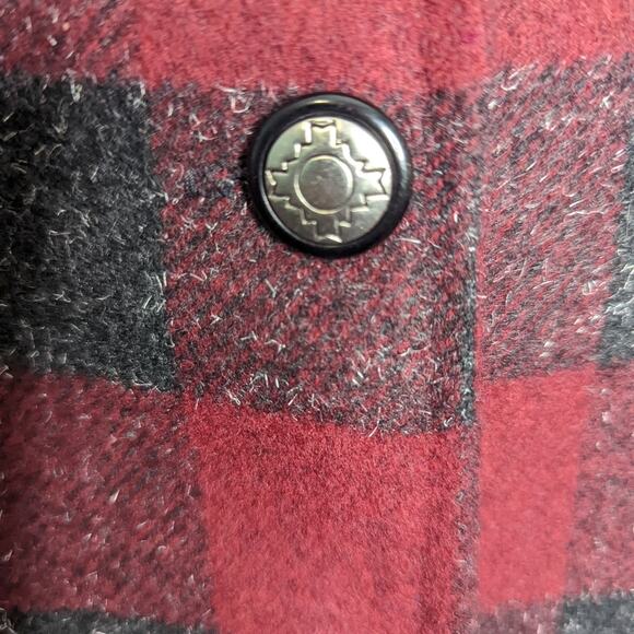 Vintage David Paul New York Cropped Buffalo Plaid Blazer Chonco Button Size L - Picture 5 of 8